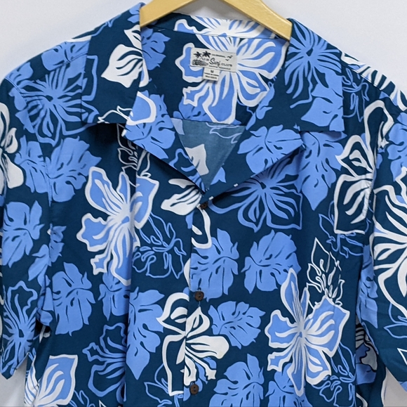 Vintage US Surf Club Hawaiian Button Down Shirt, Floral Shirt, Medium - Picture 10 of 10